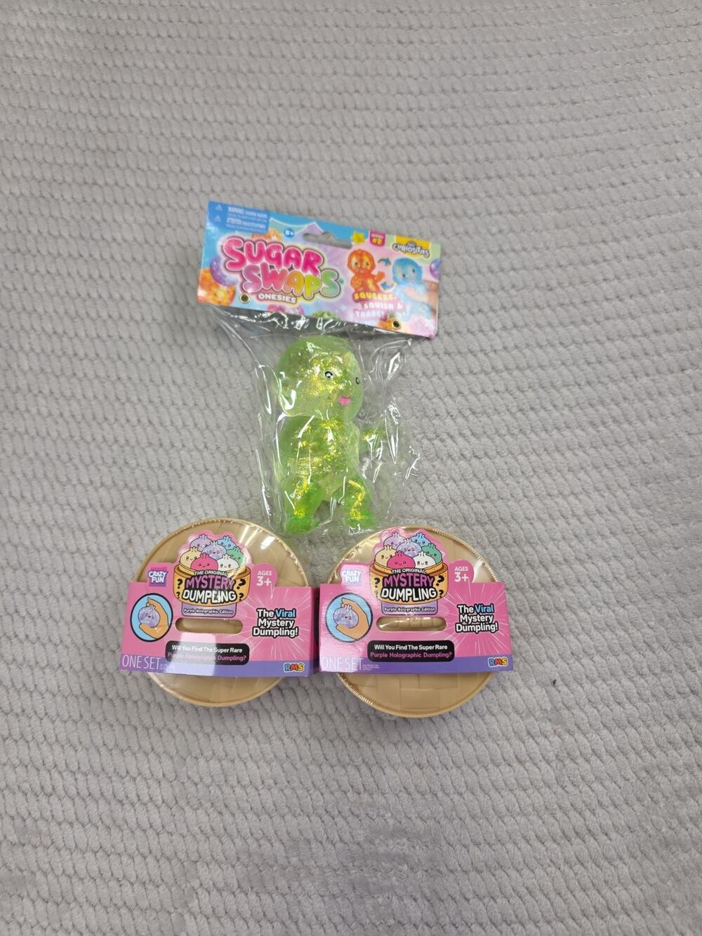 Mystery Dumpling Purple Holographic Lot Of 2 Viral Buns Sugar Swaps Babies RMS
